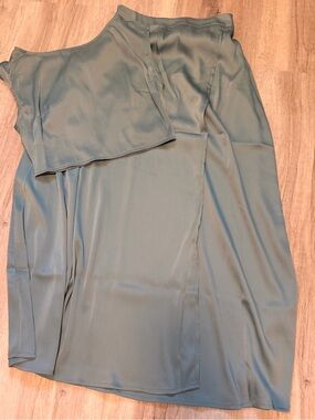 HYFVE Dusty Teal Sleeveless Crop Top and Skirt Set